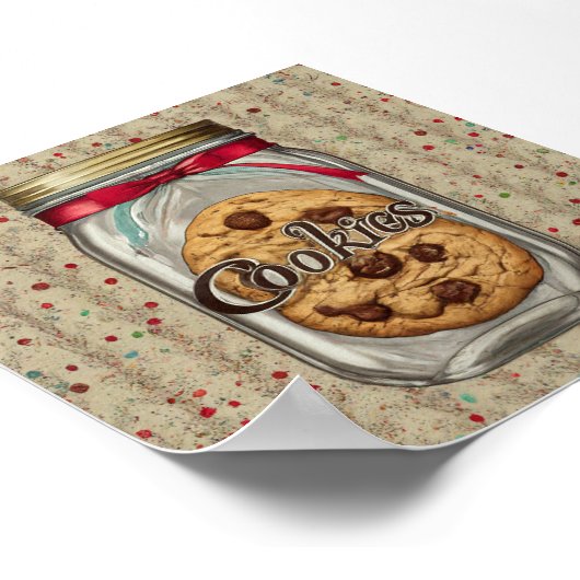 Zoete Verleidingen: Chocolade Chip Cookie Jar Poster (Hoek)
