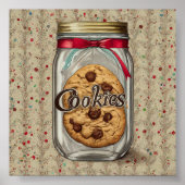 Zoete Verleidingen: Chocolade Chip Cookie Jar Poster (Voorkant)