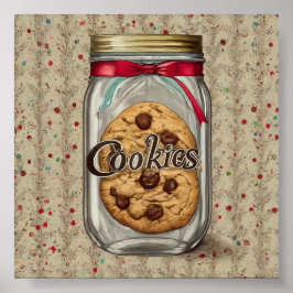 Zoete Verleidingen: Chocolade Chip Cookie Jar Poster