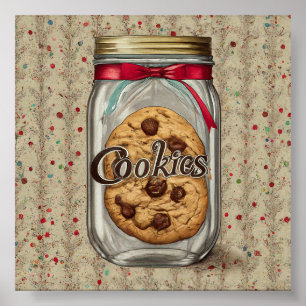 Zoete Verleidingen: Chocolade Chip Cookie Jar Poster