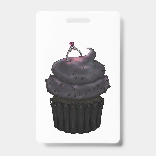 Zoete Verlovings Cupcake Badge (Voorzijde)