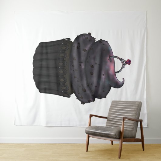 Zoete Verlovings Cupcake Wandkleed (In Situ (horizontaal))