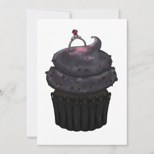 Zoete verlovingscupcake kaart