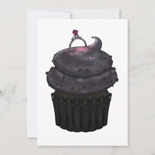 Zoete verlovingscupcake kaart (Voorkant)