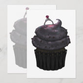 Zoete verlovingscupcake kaart (Voorkant / Achterkant)