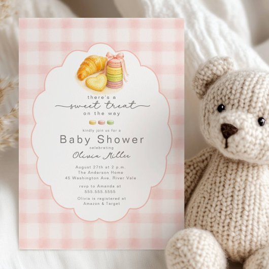 Zoete verrassing baby shower uitnodiging