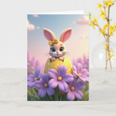 Zoete Verrassingskaart met Creatuur Kaart (Gele Bloem)