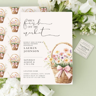Zoete Verse Bruidsfeest Met Bloemen Kaart