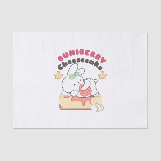 Zoete verwennerij: Buniberry Cheesecake Delight Tissuepapier (Voorkant)