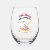 Zoete verwennerij: Buniberry Cheesecake Delight Wijnglas Zonder Voet (Voorkant)