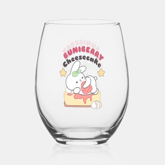 Zoete verwennerij: Buniberry Cheesecake Delight Wijnglas Zonder Voet (Achterkant)