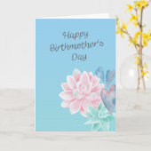 Zoete Vetplanten Moederdag Kaart (Gele Bloem)
