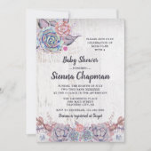 Zoete Vetplanten Rustieke Waterverf Baby Shower Kaart (Voorkant)