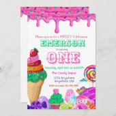 Zoete viering, Candyland, Candy Sweets donut Kaart (Voorkant / Achterkant)