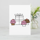 Zoete Viering Cupcake en Cadeaubox Kaart