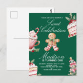 Zoete viering Kerstmis Verjaardagsfeestje Briefkaart (Voorkant / Achterkant)