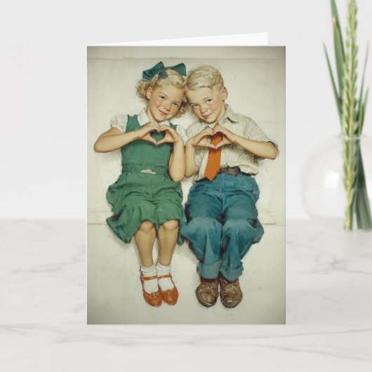 Zoete Vintage Hartjes uit de Kindertijd Kaart (Voorkant)