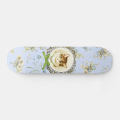 Zoete vintage kat portret persoonlijk skateboard (Horizontaal)