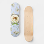 Zoete vintage kat portret persoonlijk skateboard (Voorkant)