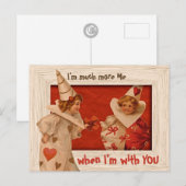 Zoete Vintage Pierrot CC0658 Valentijn Briefkaart (Voorkant / Achterkant)