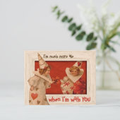 Zoete Vintage Pierrot CC0658 Valentijn Briefkaart (Staand voorkant)