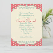 Zoete Vintage Uitnodiging (Staand voorkant)