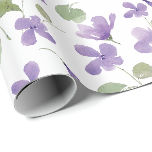 Zoete Violets Cadeauverpakking Cadeaupapier (Rol Hoek)