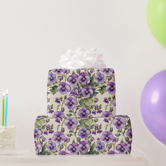 Zoete Viooltjes Bloemen Cadeaupapier (Feestgeschenken)