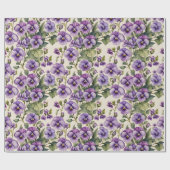 Zoete Viooltjes Bloemen Cadeaupapier (Vlak)