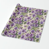 Zoete Viooltjes Bloemen Cadeaupapier (Uitgerold)