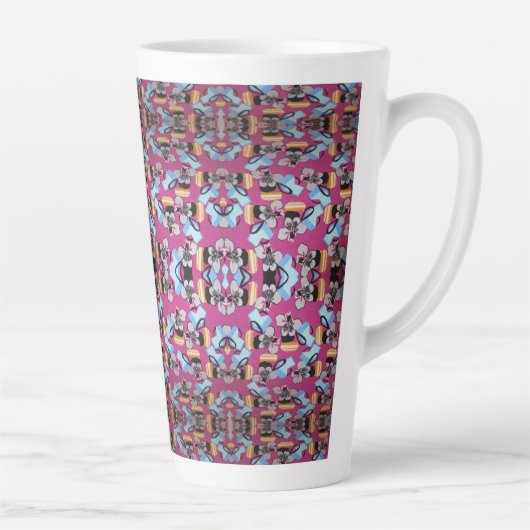 Zoete viooltjes en meubels latte mok (Rechts)