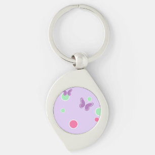 zoete vlinders en polka stippen sleutelhanger