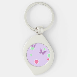 zoete vlinders en polka stippen sleutelhanger