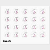 Zoete vlindertesticker ronde sticker (Vel)
