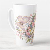 Zoete Vlindertuin Ontwerp voor Magisch Latte Mok (Linkerhoek)