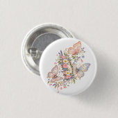 Zoete Vlindertuin Ontwerp voor Magisch Ronde Button 3,2 Cm (Voorkant /achterkant)