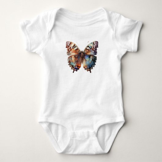 Zoete vlindervlind baby romper (Voorkant)