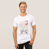 zoete vogel afbeelding  Tri-Blend shirt (Voorkant volledig)