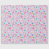 Zoete vogel- en bijenpakpapier cadeaupapier (Vlak)