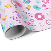 Zoete vogel- en bijenpakpapier cadeaupapier (Rol Hoek)