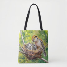 Zoete Vogel Nest Schilderij