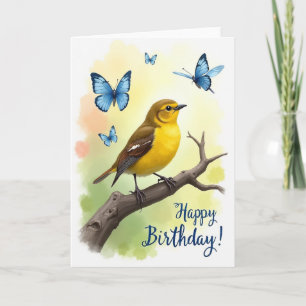 Zoete Vogel Verjaardagskaart Kaart