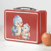 Zoete Vogelbroers en -zusters Rood Lunchbox (In situ)