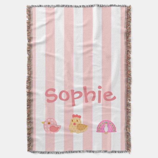 Zoete vogels deken (Voorkant Verticaal)