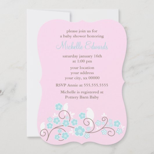 Zoete vogels en Floral Kaart (Voorkant)