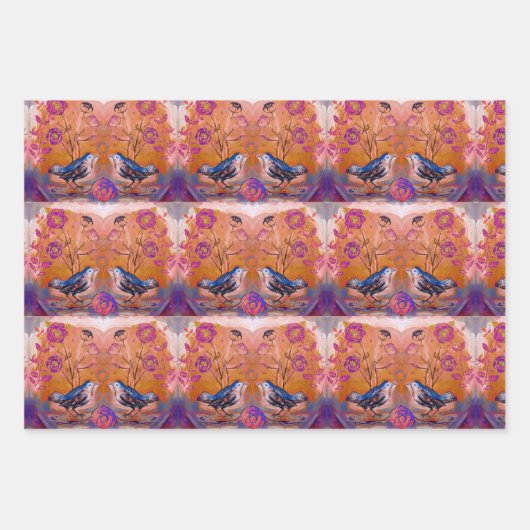 Zoete vogels inpakpapier vel (Voorkant)