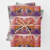 Zoete vogels inpakpapier vel (In situ)