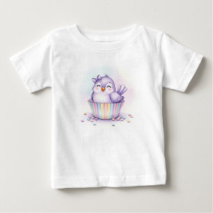 Zoete vogels. Plum Cupcake beroemd gemaakt door Na