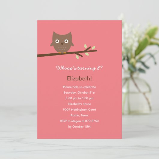 Zoete vogels (roze) kaart (Staand voorkant)