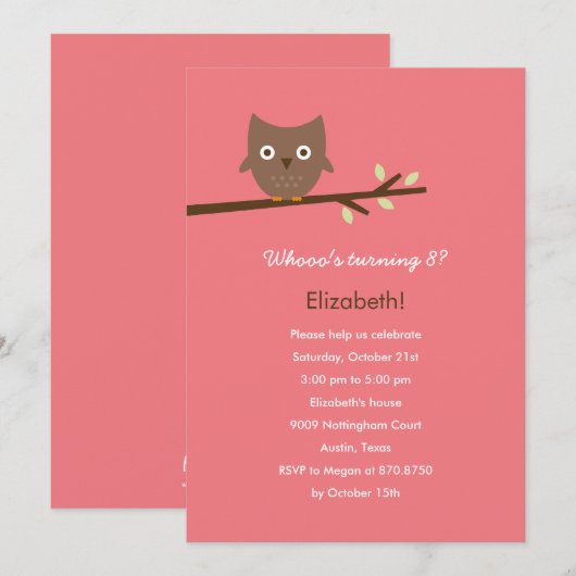 Zoete vogels (roze) kaart (Voorkant / Achterkant)